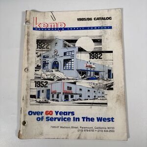 kemp hardware & supply company catalog 1985 1986 Vintage Paramount CA Hinges Ad